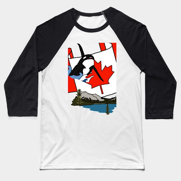 Canada West Baseball T-Shirt by hitnmyth